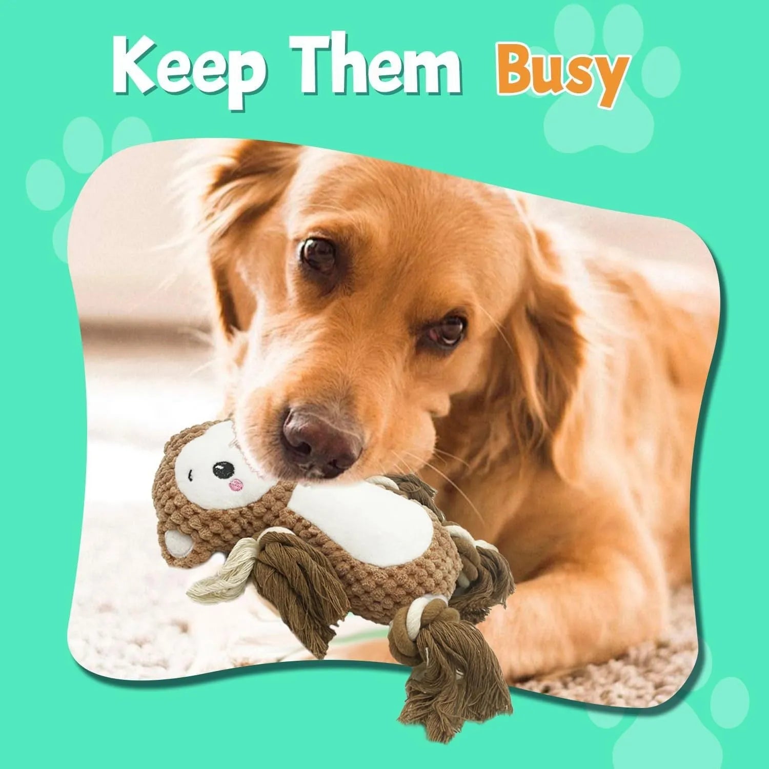 Lion and monkey soft plush squeaky dog toys for medium to large breeds