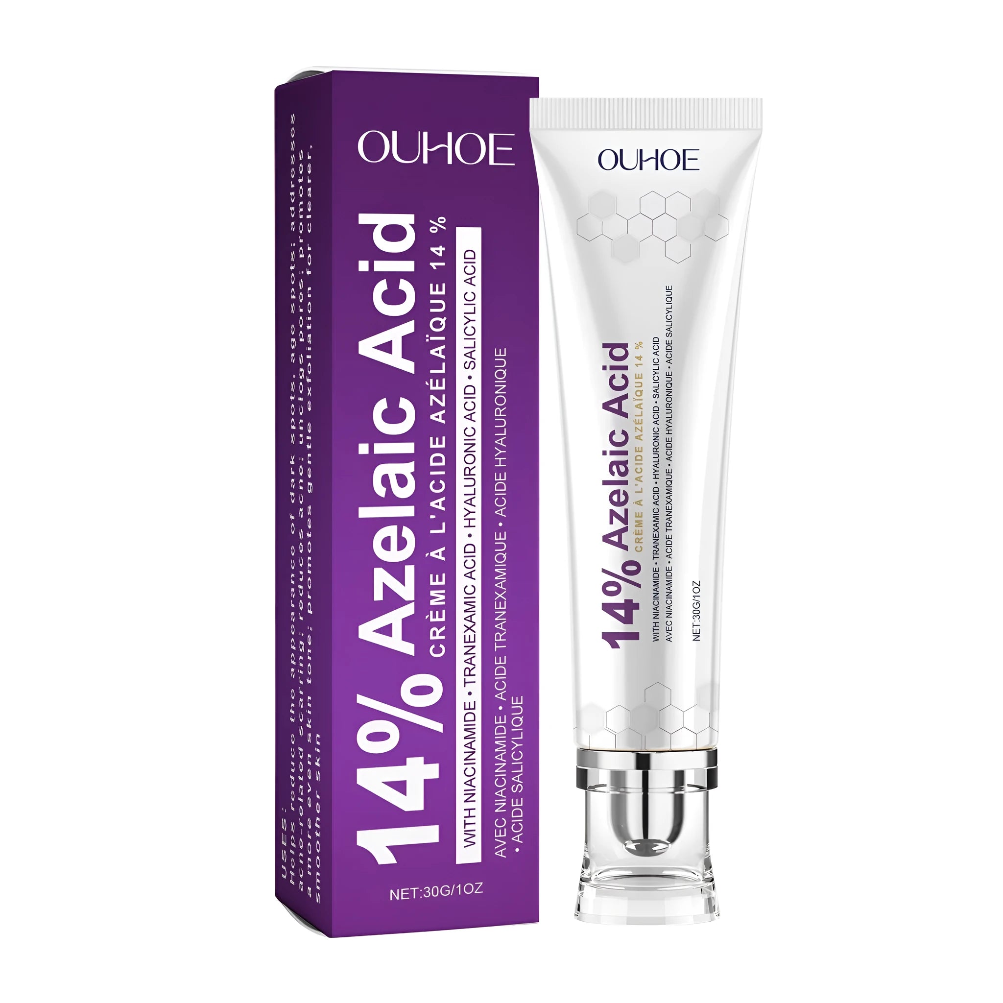 30g jar of soothing and moisturising face cream with nicotinamide and hyaluronic acid