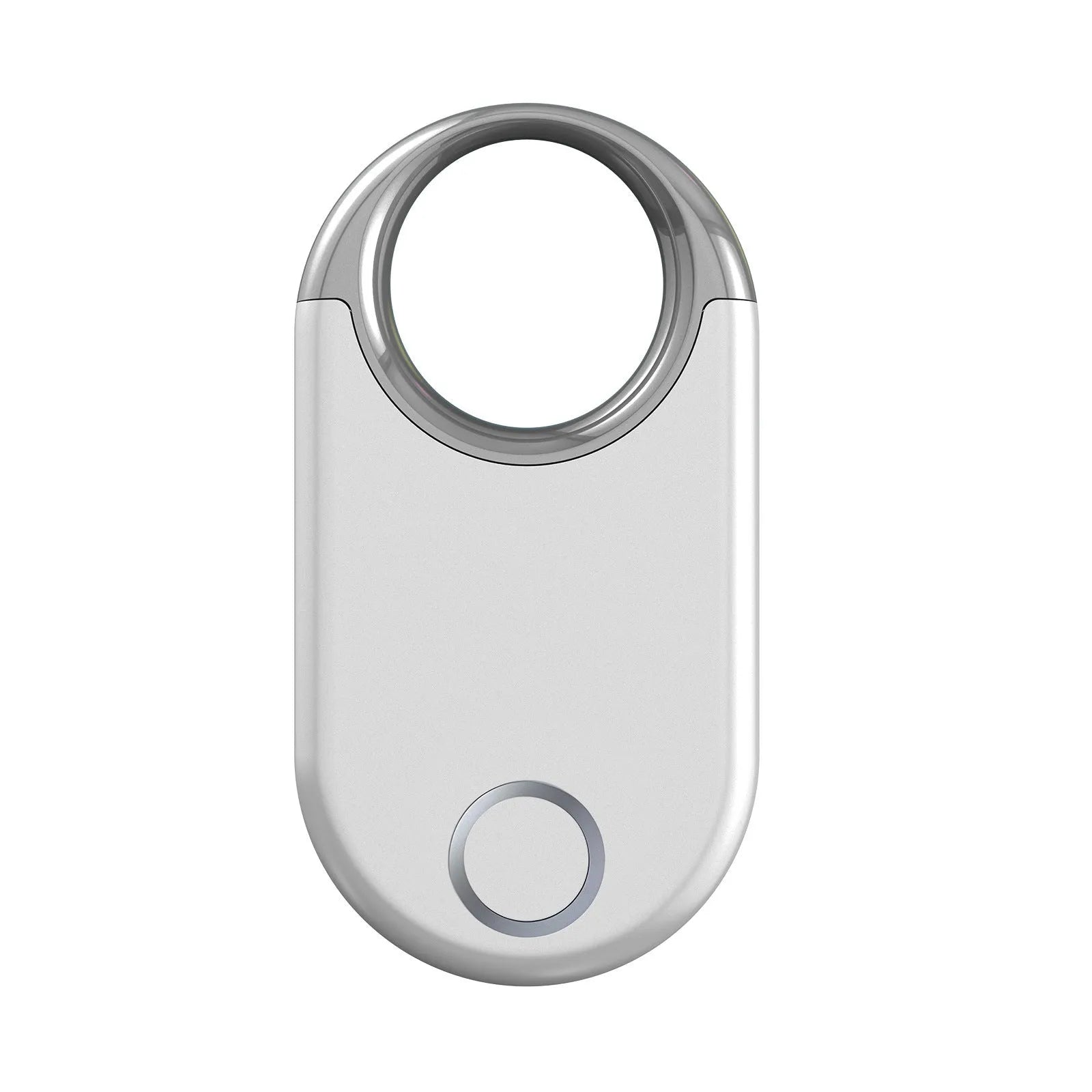 Black GPS tracking device for pets and children showing compact design and USB charging port