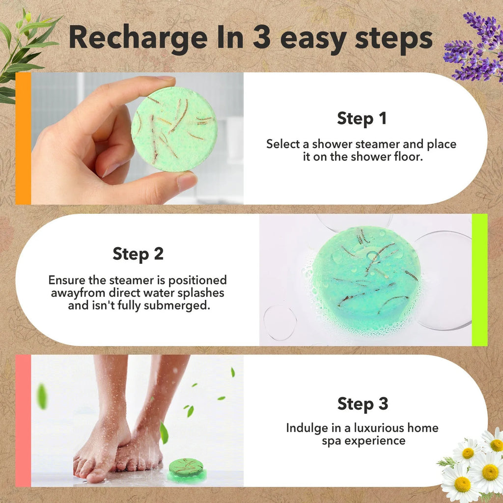 Round dry flower fragrance shower bath salts set 8 pieces 35g each with dried flowers