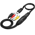 HDMI to AV converter adapter cable with 110cm length for monitor and projector connectivity