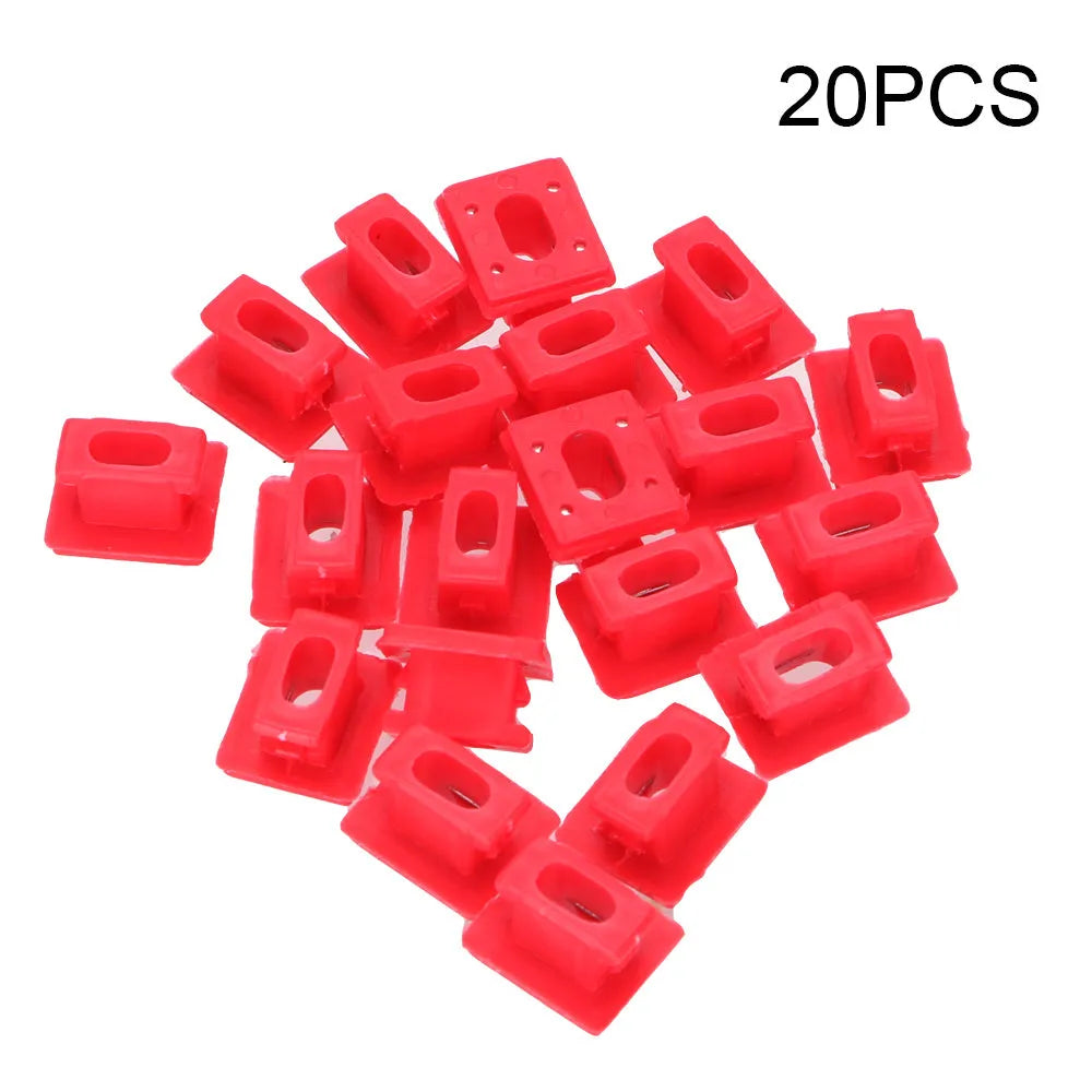 Plastic BMW interior trim panel snap buckle fastener clips for door card repair.