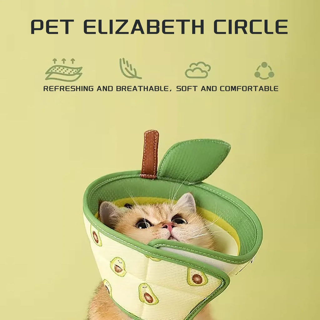 Soft adjustable cat cone collar for post-surgery recovery and wound protection