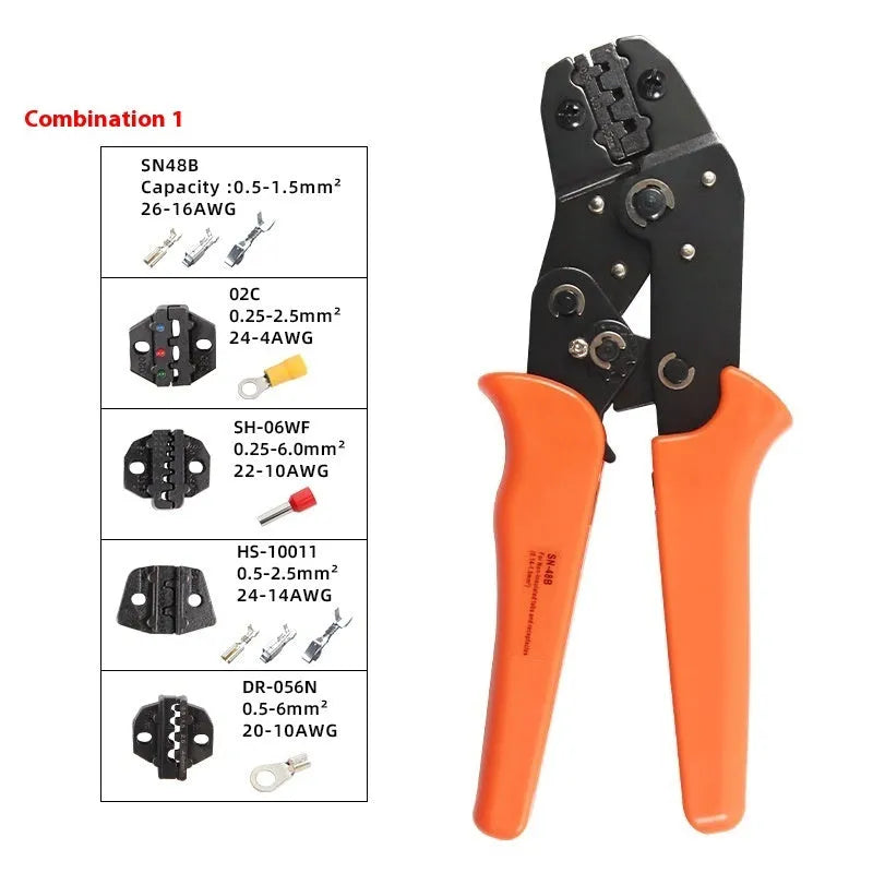 SN-48B portable combination set of high carbon steel crimping pliers and wire crimper