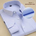 Men's black slim fit cotton business shirt with long sleeves for office wear
