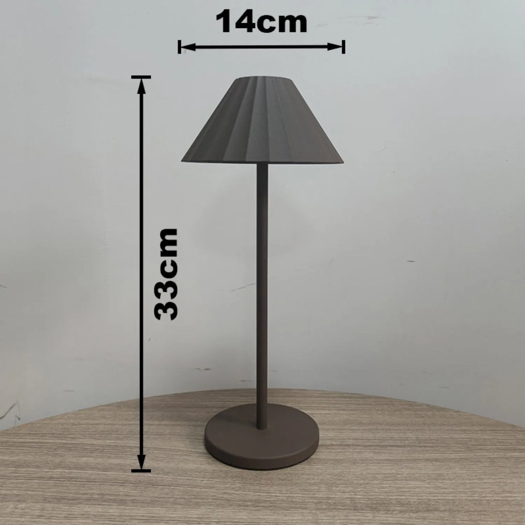 Alloy desk lamp in a choice of colours with touch dimming and Type-C charging port