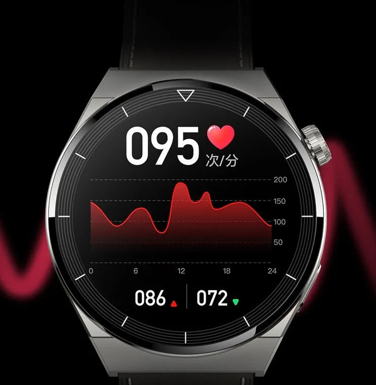 Round Bluetooth smart watch with NFC on a black silicone strap, showing call screen.