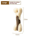 Dog bone grinding rod chew toy in two sizes with cowhide nylon construction