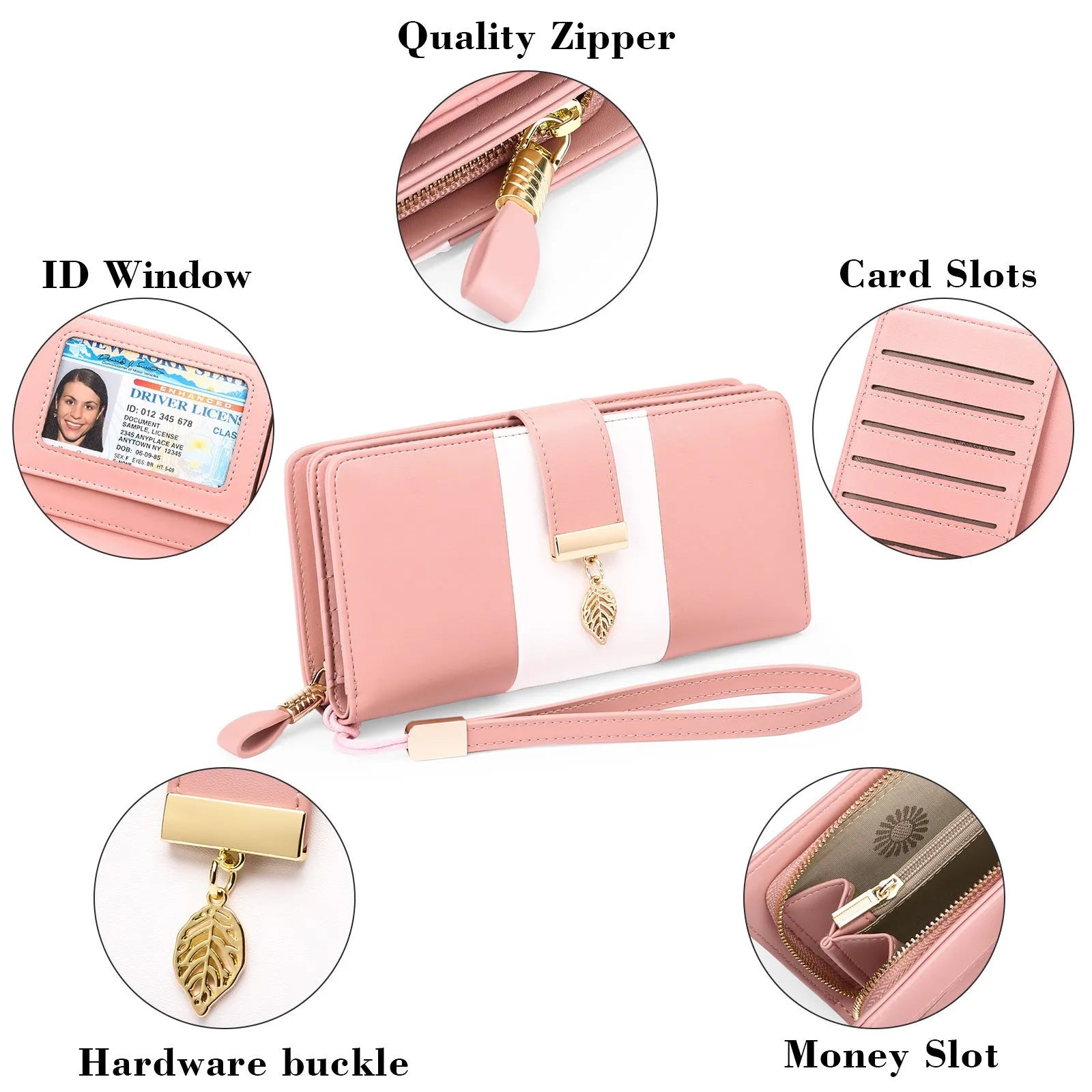 Anti theft brush clutch bag in PU leather with lock closure and microfiber lining