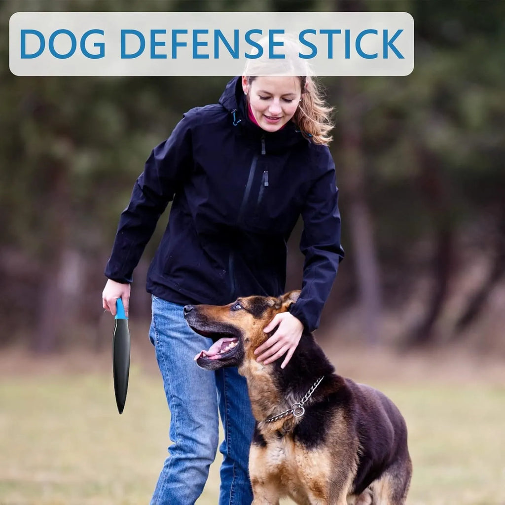 Blue handled nylon dog break stick measuring 35 cm for small to medium breed training