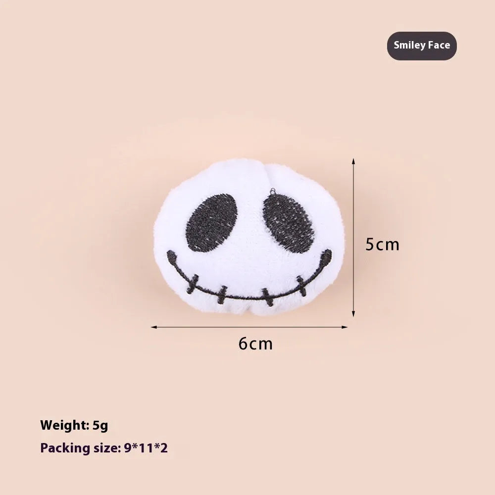 Small plush cat teaser wand with candy character design on flexible string