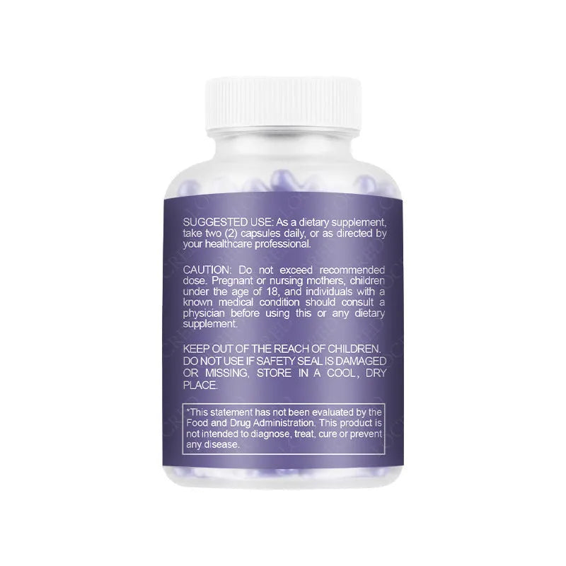 Bottle of 60 vaginal capsules for adult women's herbal feminine wellness