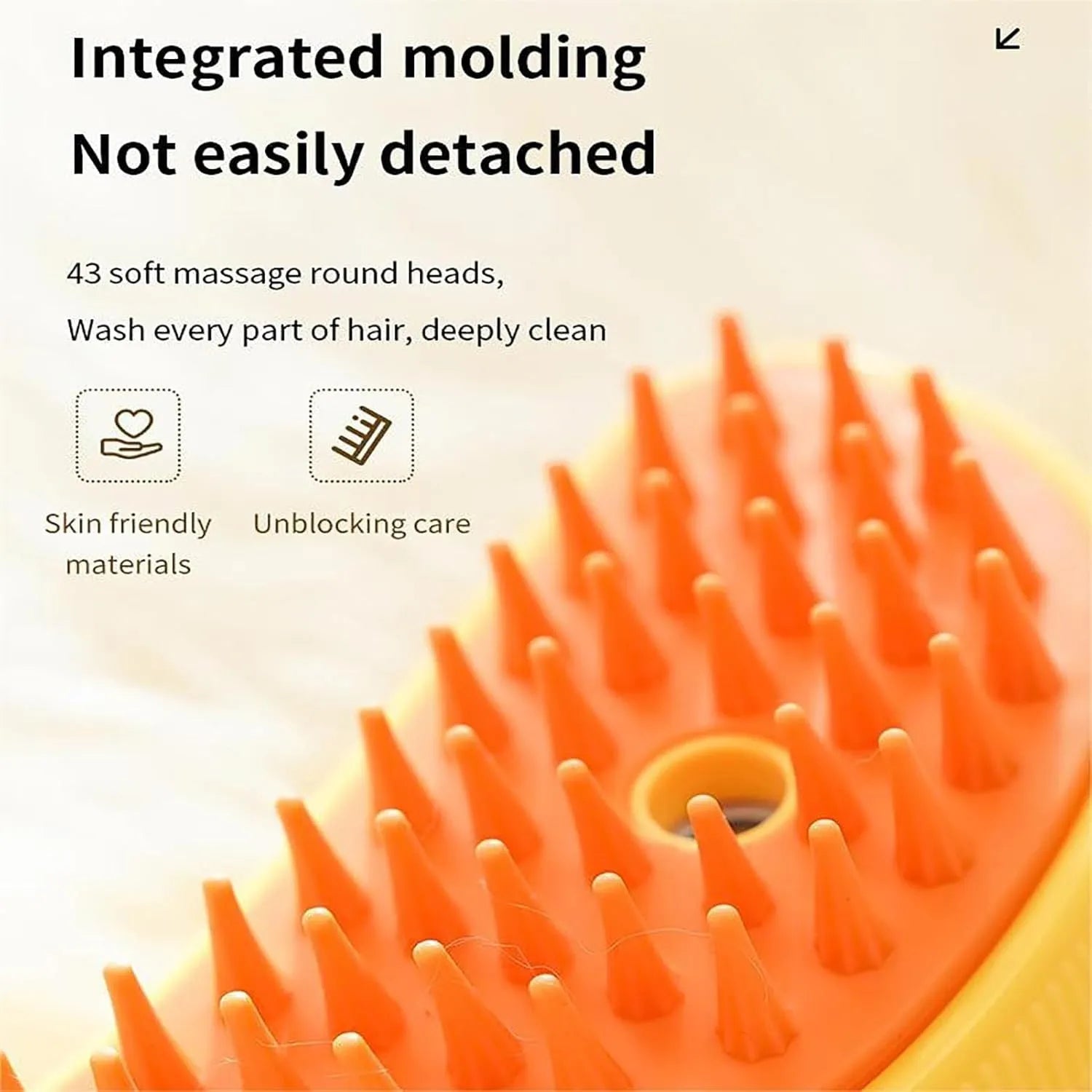 Green rechargeable cat steam brush with cat paw-shaped ends for grooming