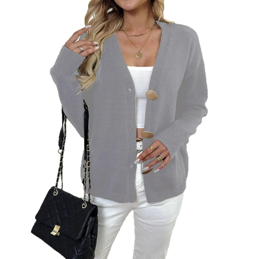 Women's deer plush sweater coat with princess sleeves in street hipster irregular style