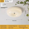 Cream American-style bedroom ceiling lamp with three-colour light selection