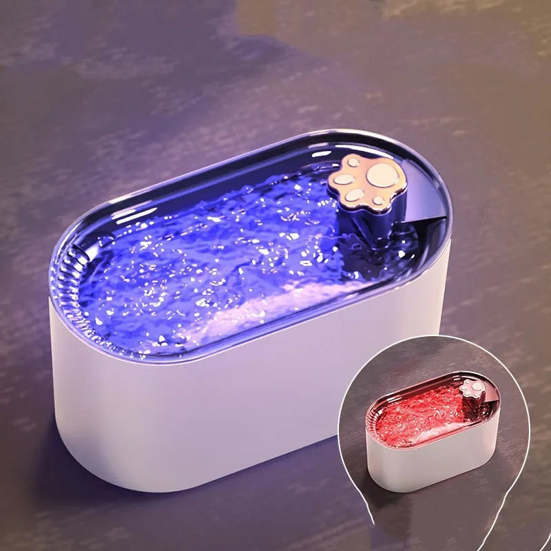 Berlin blue 3L automatic pet water fountain with LED light indicator and triple filter cartridge