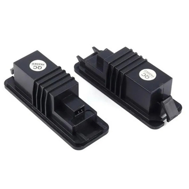 Volkswagen LED license plate light unit showing 24 SMD 3528 chips for Golf, Polo models.