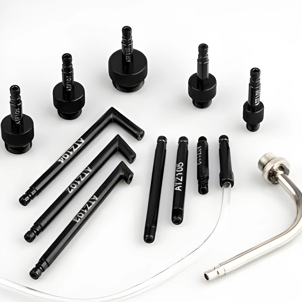 13-piece automatic transmission oil refuelling kit with pumping machine and transmission injector tool