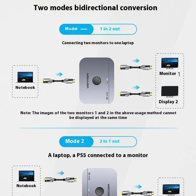 Alloy HDMI cable separator for computer to television connections in black or grey finish