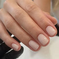Plastic nail art set in solid colour MY119, showing multiple decorative pieces for ladies.