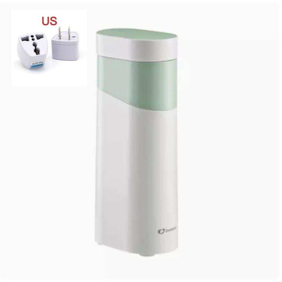 Desktop instant water dispenser with 1600W heating, adjustable temperature control, and compact design under 1 litre capacity