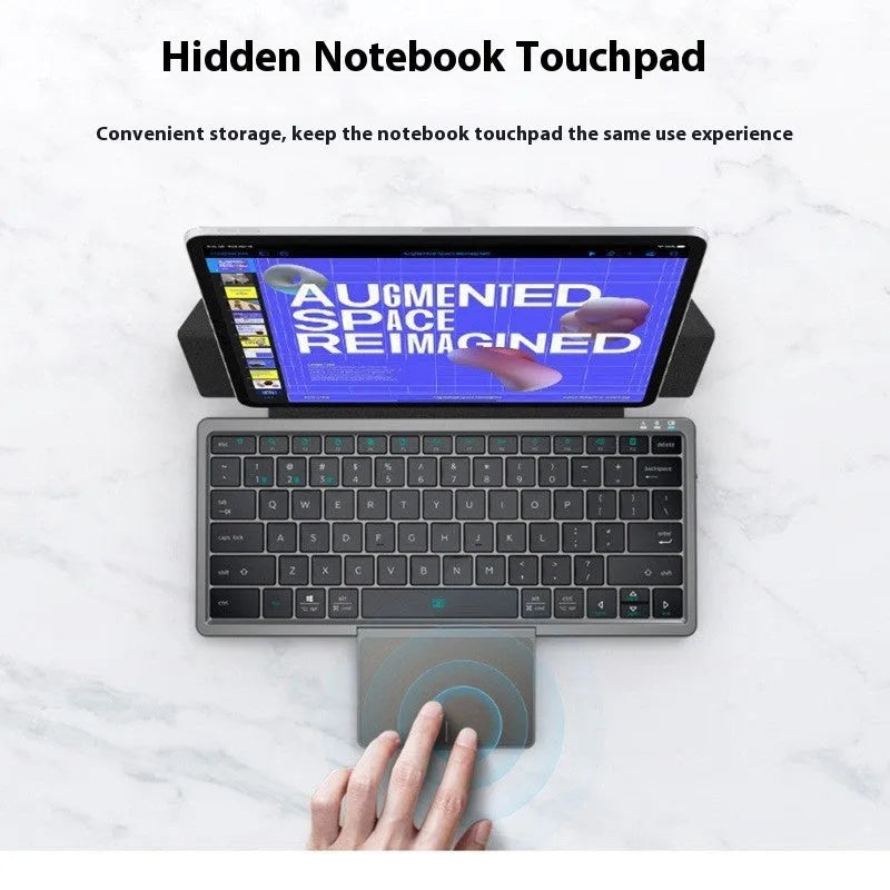 Three-in-one wireless Bluetooth keyboard with leather sheath stand case for iPad and mobile phones