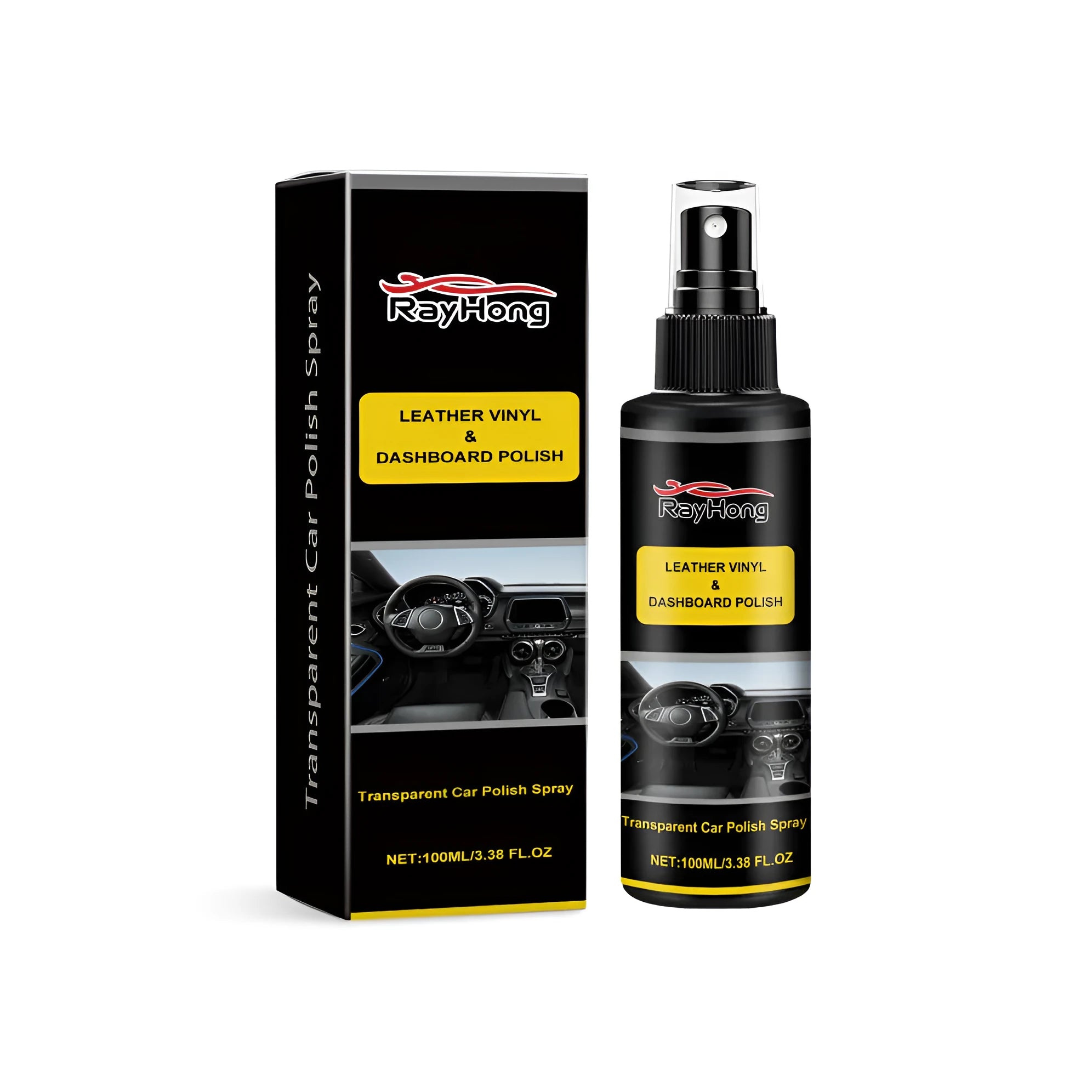 Car polishing spray bottle measuring 3.7cm by 14cm for vehicle paint maintenance.
