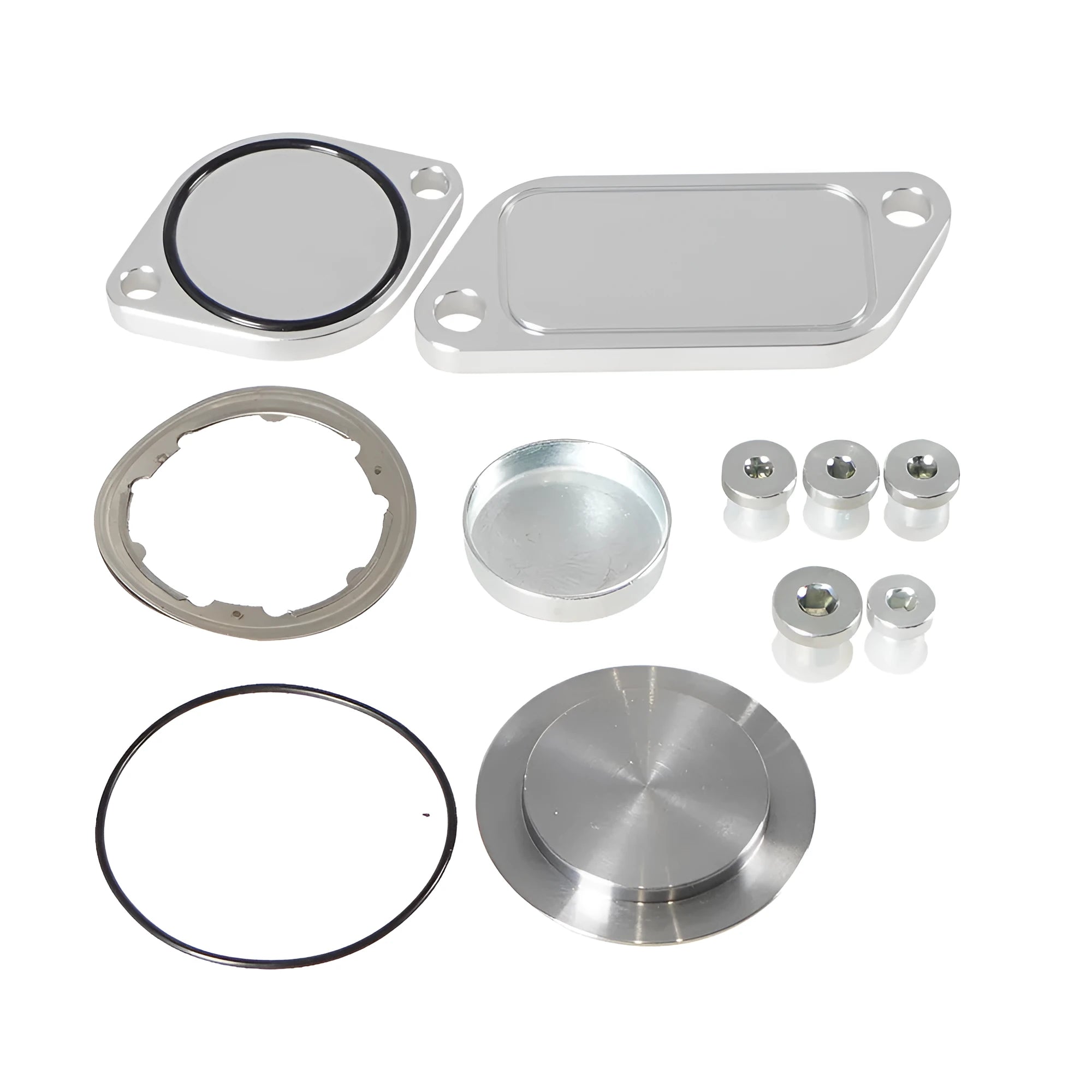 Silver aluminium alloy automotive engine valve cover replacement part
