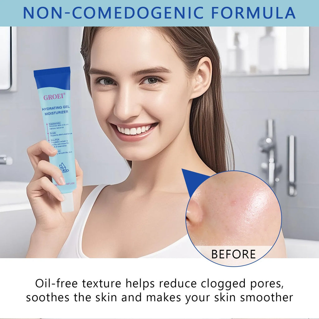 50ml tube of hyaluronic acid moisturising facial gel for skin hydration.