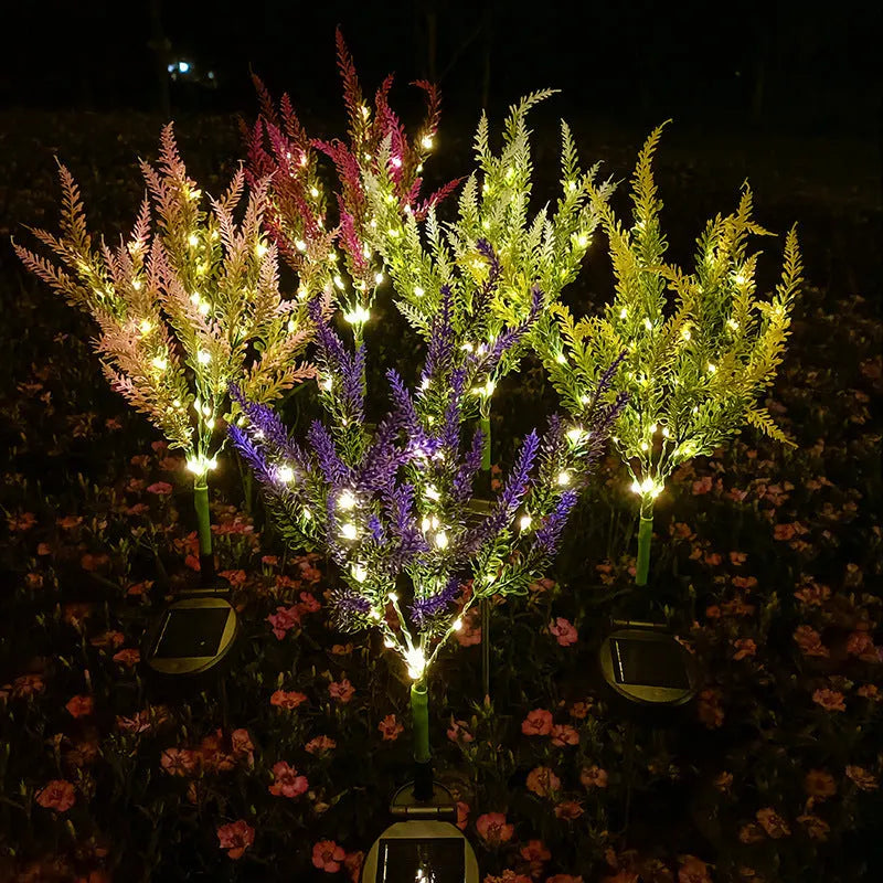74cm solar garden light decorative flower LED outdoor courtyard lighting