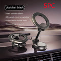 Foldable all-metal magnetic car phone mount in Qian colour on a car dashboard.