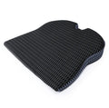 Memory foam hip cushion with fixed strap attachment in solid colour fabric