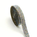 Self-adhesive water drill strips for clothing decoration in white and AB colour options