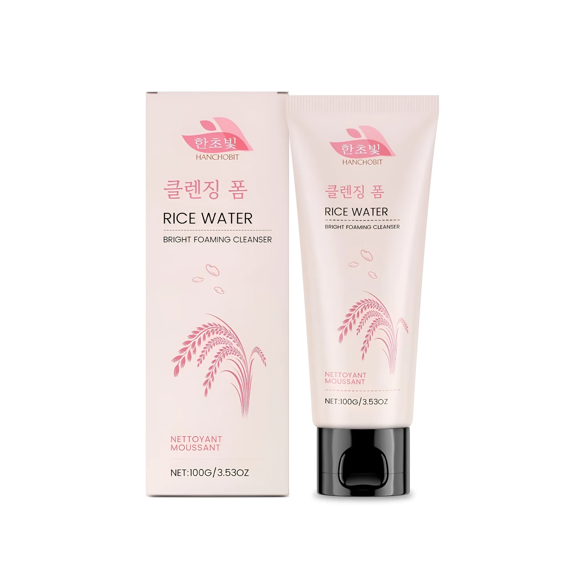 100g tube of Rice Water Bright Foaming Cleanser for facial cleansing