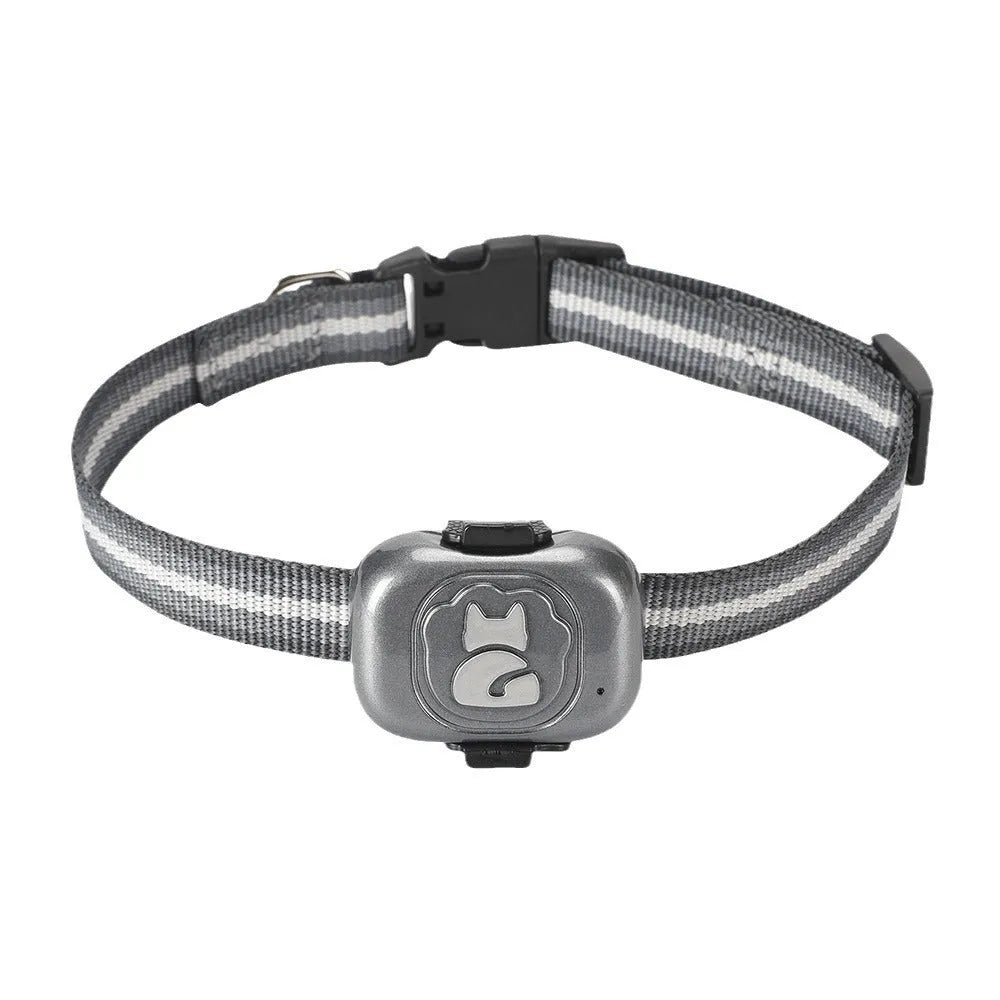 Black GF-07 pet GPS tracker and locator device with hanging rope.