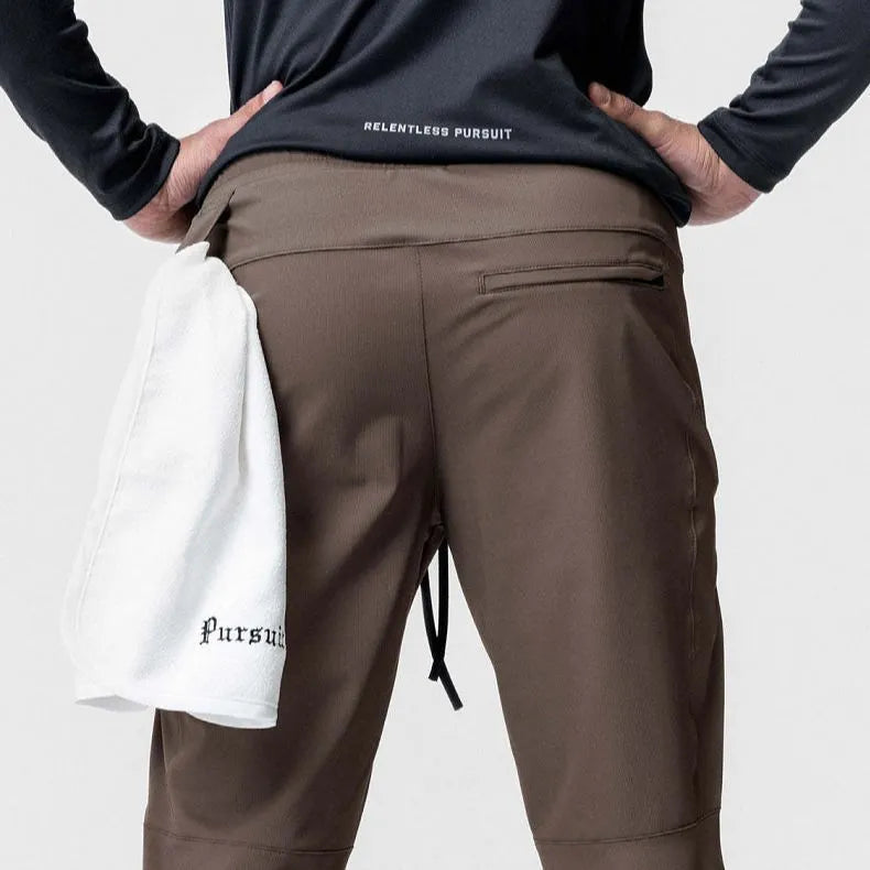 Men's quick-dry fitness running pants with ankle-tied design in multiple colour options