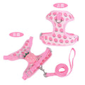 Reflective chest strap vest-style small dog walking rope in avocado colour for breeds under 7kg