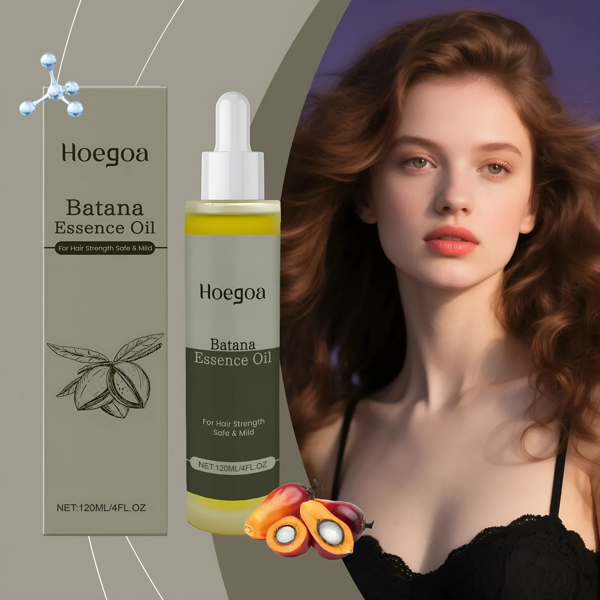 Platthana Secret Hair Essential Oil bottle, 120ml with ginger and rosemary oil blend.