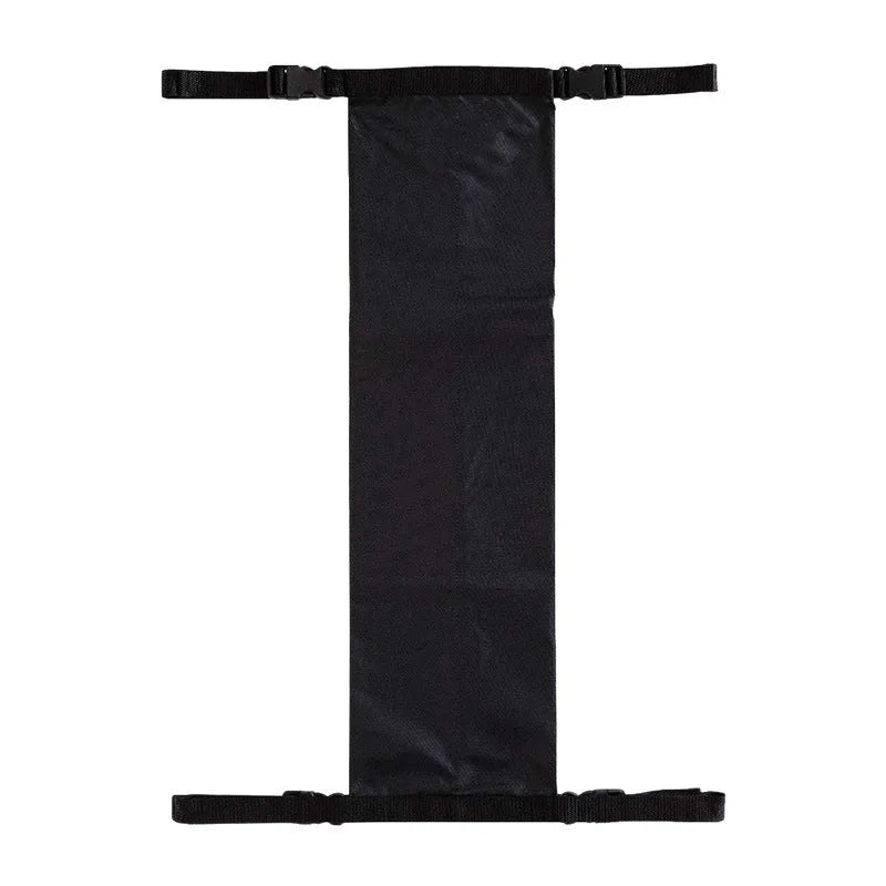 Black cylindrical wheelchair pannier bag for oxygen cylinders made from 600D Oxford cloth.