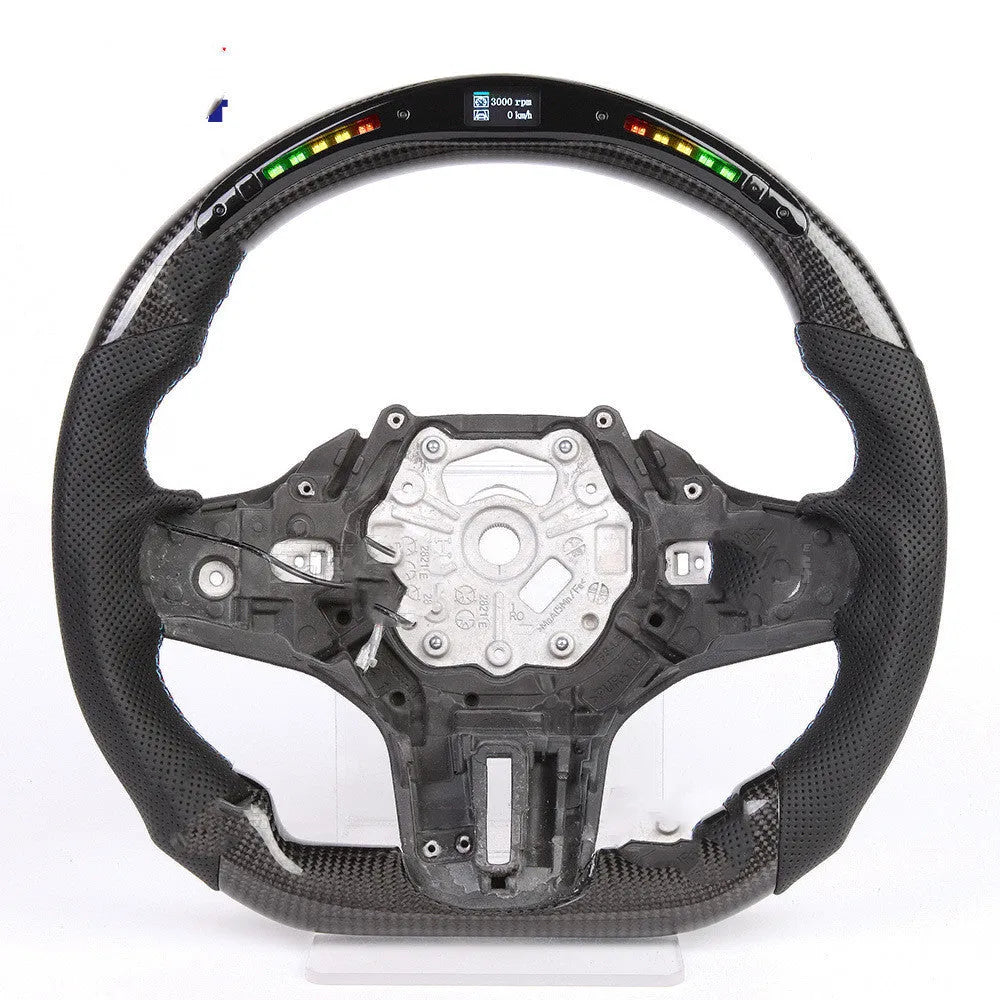 Black carbon fibre LED steering wheel for BMW X3 X5 2019 530i M Sport Package