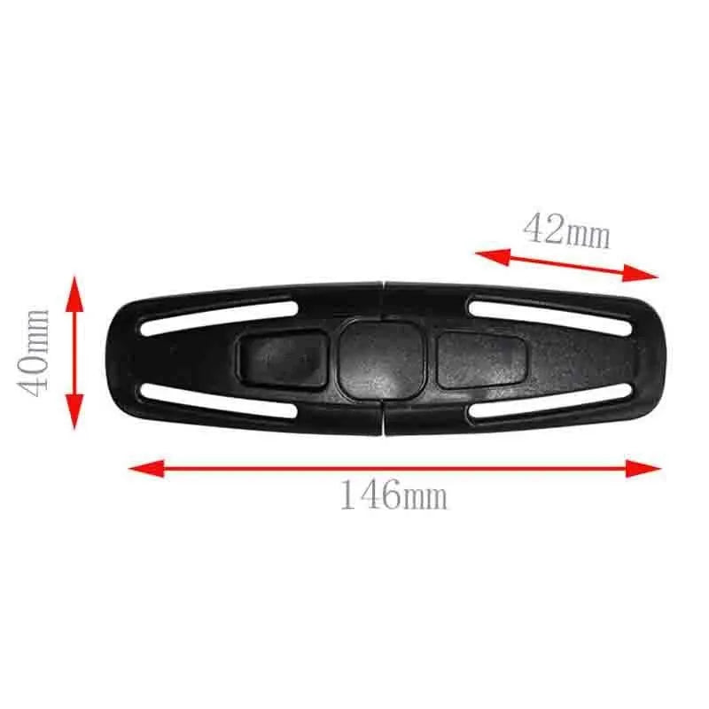 Black nylon seat belt buckle lock button for child safety seat 5-point harness systems