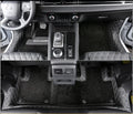 Mitsubishi Outlander full coverage floor mats in black, single and double layer with wire ring designs.