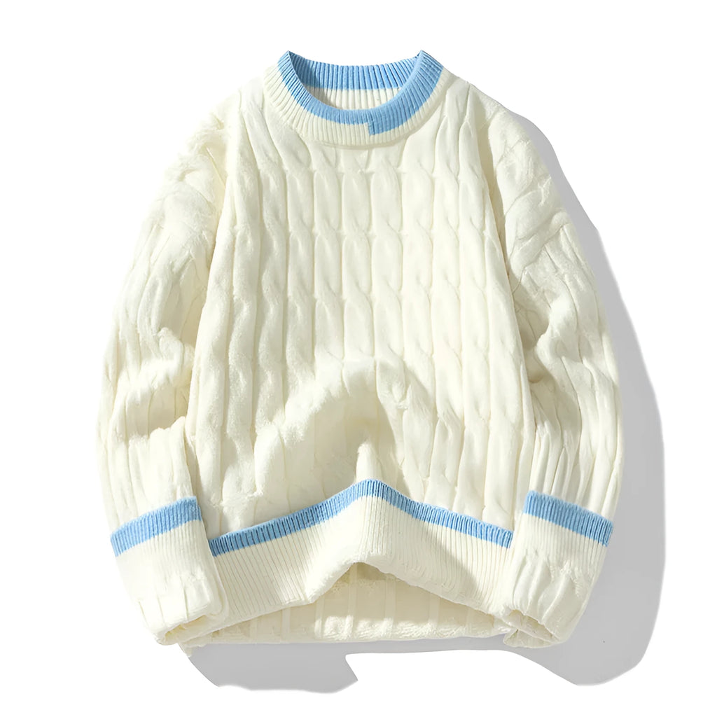 Men's loose fit two-piece sweater set in modal acrylic blend for autumn winter wear