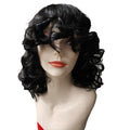 Black synthetic afro wig with long curly African styling for women