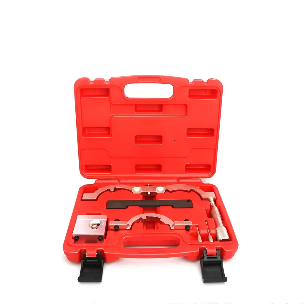 Opel 1.4 LUJ engine timing tool kit with red handles, seven chrome vanadium steel tools