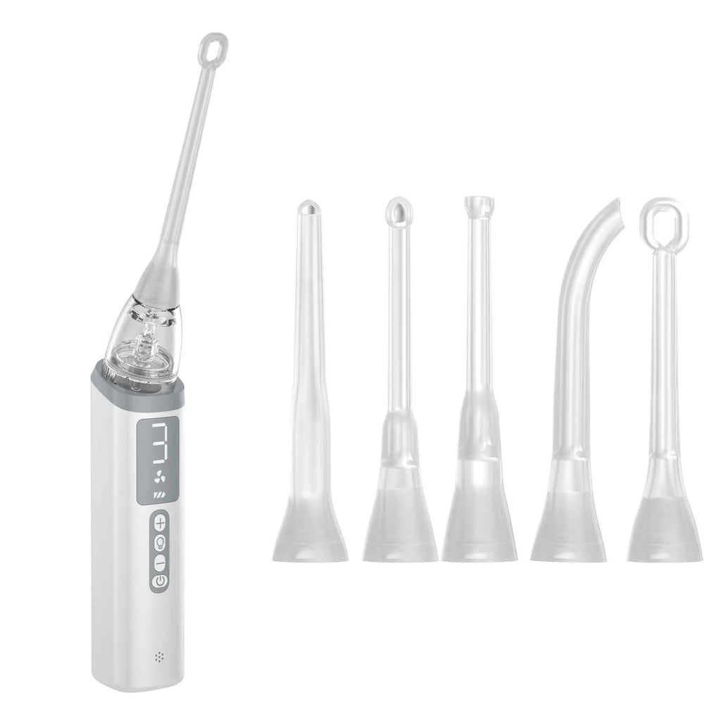 Milky white tonsillar extractor oral cleaning tool set for tonsil stone removal
