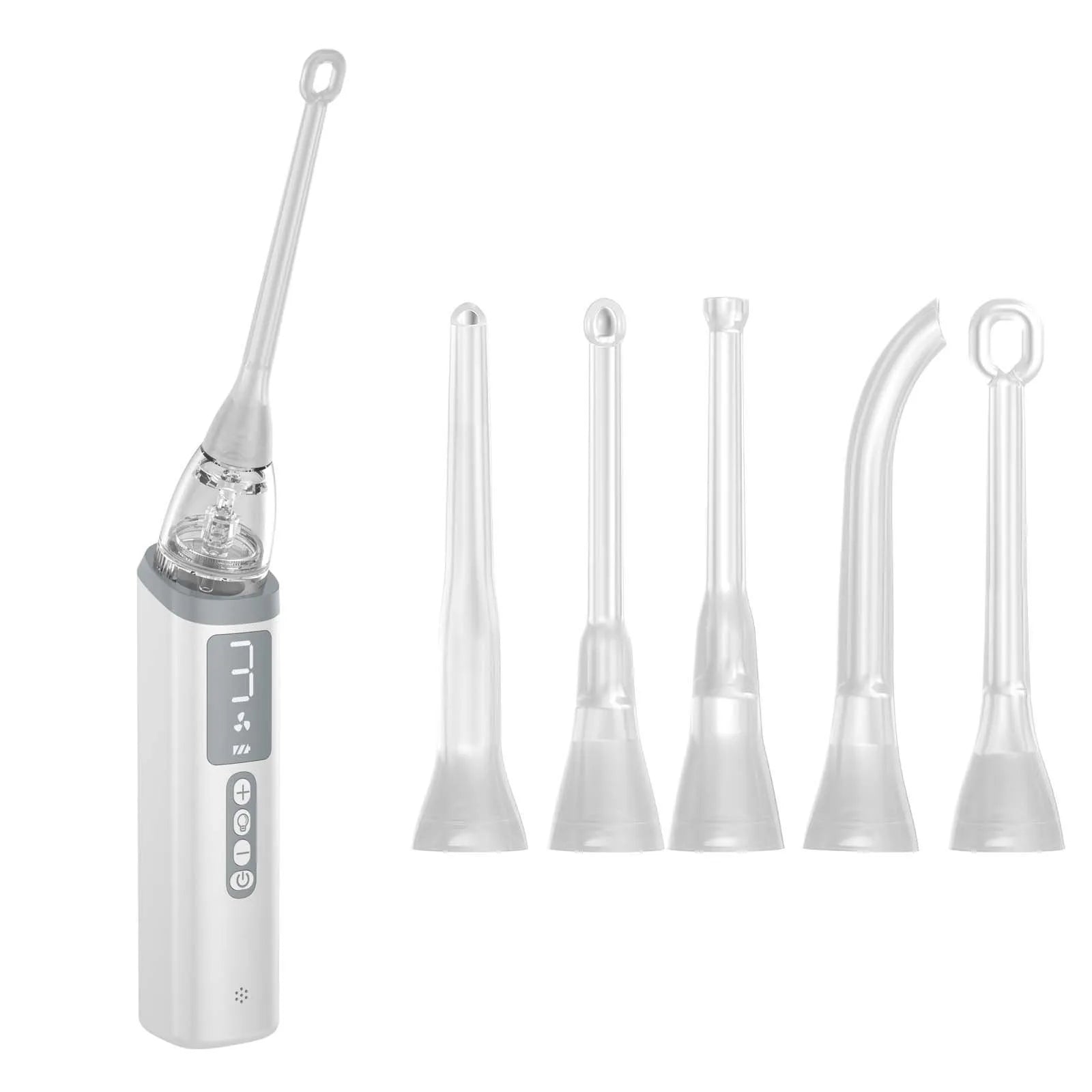 Milky white tonsillar extractor oral cleaning tool set for tonsil stone removal