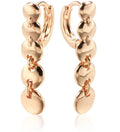 Gold retro woven circle earrings with geometric copper construction