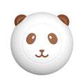 Panda-shaped silicone pet shower brush with soft bristles for bathing cats and dogs.