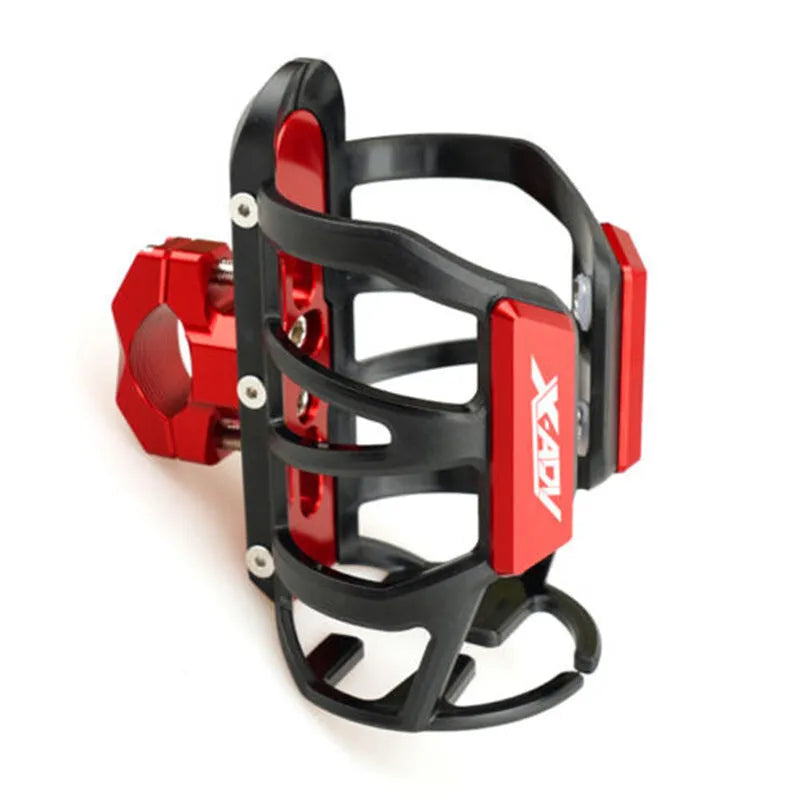 Water bottle cage for Honda X-ADV750 and XADV150 scooter bumper modification in multiple colour options
